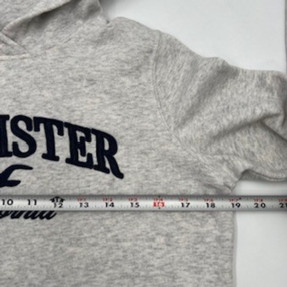Hollister California Women Heather Grey Embroidered Logo Pullover Hoodie Small - Picture 6 of 10